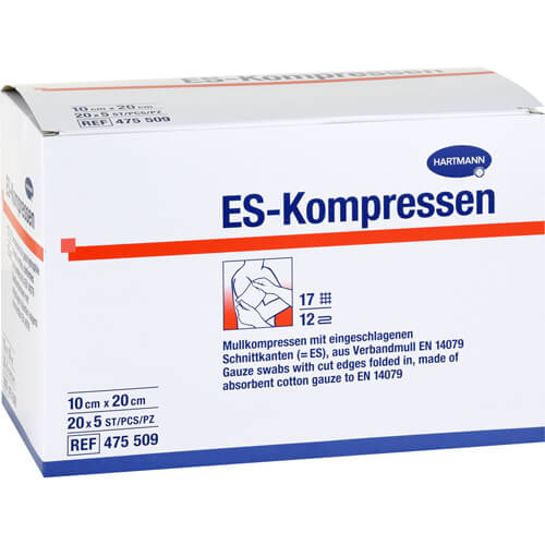 ES-KOMPRESSEN steril 10x20 cm 12fach Großpackung ES-KOMPRESSEN steril 10x20 cm 12fach Großpackung