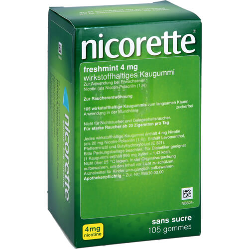 NICORETTE 4 mg freshmint Kaugummi NICORETTE 4 mg freshmint Kaugummi