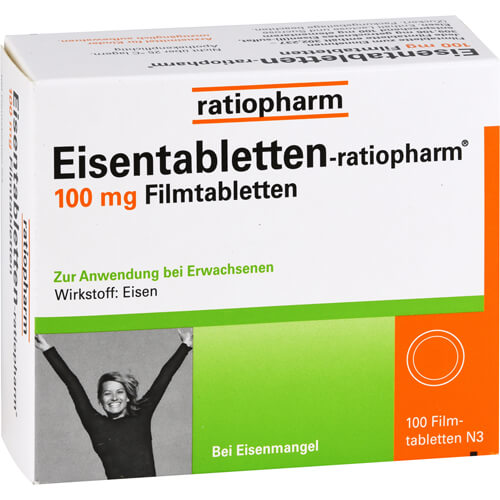 EISENTABLETTEN-ratiopharm 100 mg Filmtabletten EISENTABLETTEN-ratiopharm 100 mg Filmtabletten