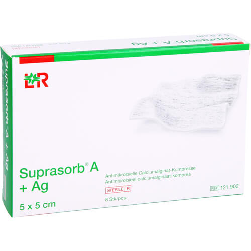 SUPRASORB A+Ag Antimik.Cal.Alginat Kompr.5x5 cm SUPRASORB A+Ag Antimik.Cal.Alginat Kompr.5x5 cm