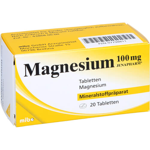 MAGNESIUM 100 mg Jenapharm Tabletten MAGNESIUM 100 mg Jenapharm Tabletten
