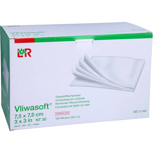 VLIWASOFT Vlieskompressen steril 7,5x7,5 cm 6l. VLIWASOFT Vlieskompressen steril 7,5x7,5 cm 6l.