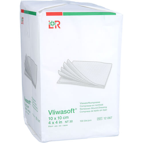 VLIWASOFT Vlieskompressen unsteril 10x10 cm 6l. VLIWASOFT Vlieskompressen unsteril 10x10 cm 6l.