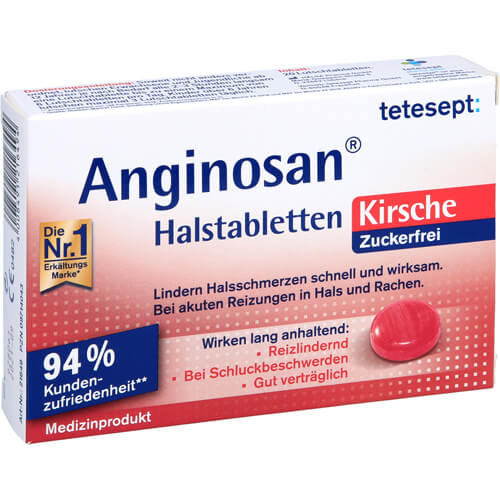 TETESEPT Anginosan Halstabletten zuckerfrei Kirsch TETESEPT Anginosan Halstabletten zuckerfrei Kirsch