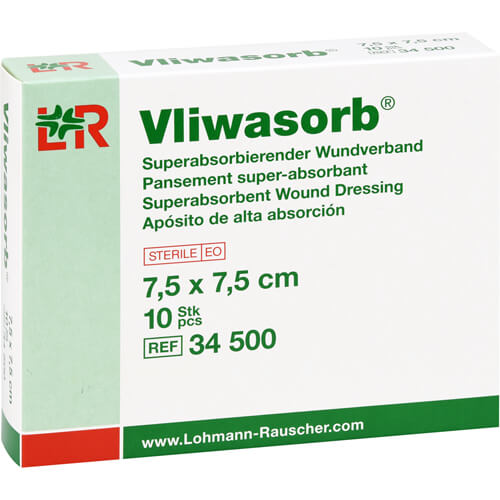 VLIWASORB superabsorb.Saugkomp.steril 7,5x7,5 cm VLIWASORB superabsorb.Saugkomp.steril 7,5x7,5 cm