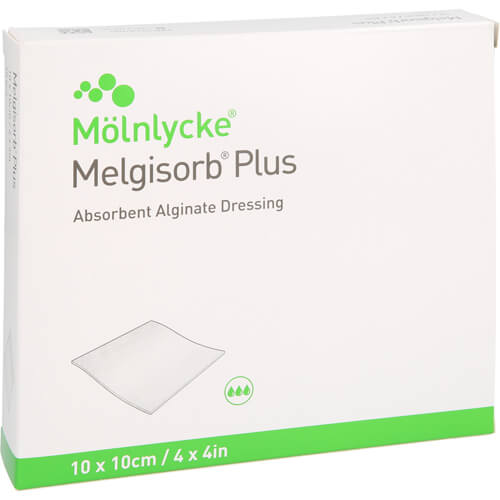 MELGISORB Plus Alginat Verband 10x10 cm steril MELGISORB Plus Alginat Verband 10x10 cm steril