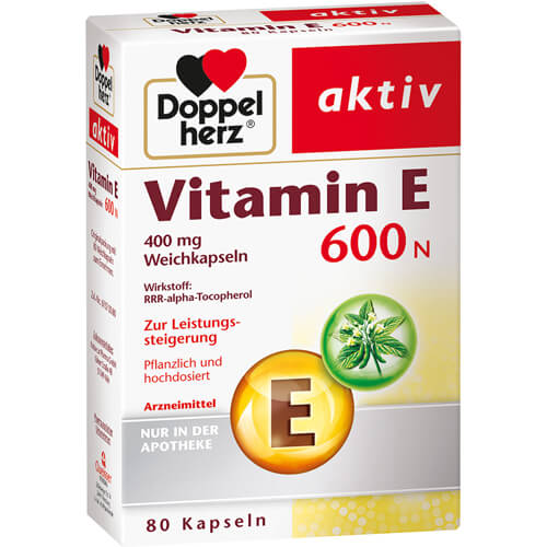DOPPELHERZ Vitamin E 600 N Weichkapseln DOPPELHERZ Vitamin E 600 N Weichkapseln
