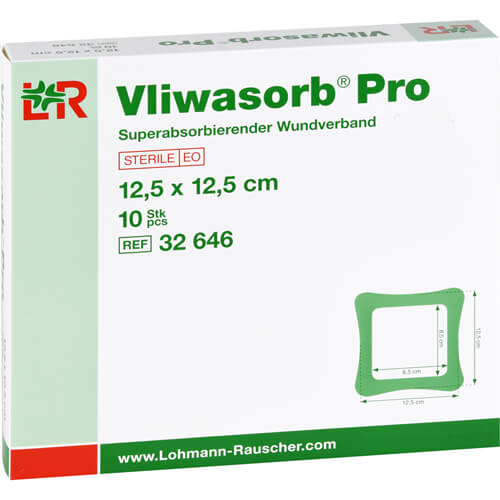 VLIWASORB Pro superabsorb.Komp.steril 12,5x12,5 cm VLIWASORB Pro superabsorb.Komp.steril 12,5x12,5 cm