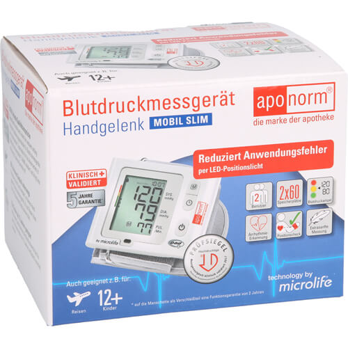 APONORM Blutdruckmessgerät Mobil Slim Handgelenk APONORM Blutdruckmessgerät Mobil Slim Handgelenk