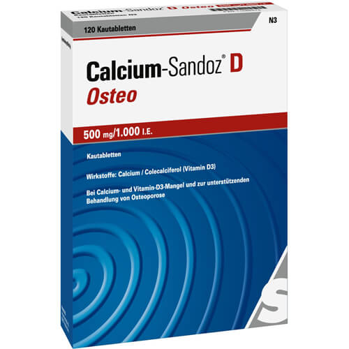 CALCIUM SANDOZ D Osteo 500 mg/1.000 I.E. Kautabl. CALCIUM SANDOZ D Osteo 500 mg/1.000 I.E. Kautabl.