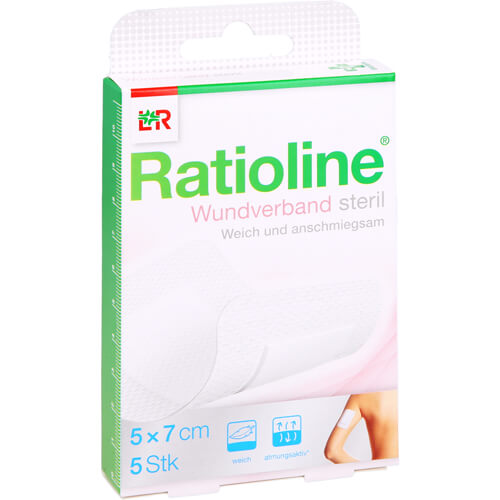 RATIOLINE Wundverband 7x5 cm steril RATIOLINE Wundverband 7x5 cm steril