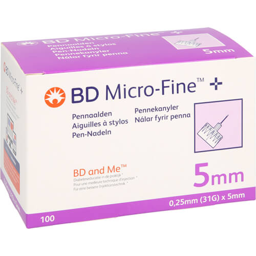 BD MICRO-FINE+ Pen-Nadeln 0,25x5 mm 31 G BD MICRO-FINE+ Pen-Nadeln 0,25x5 mm 31 G