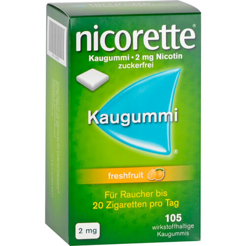 NICORETTE 2 mg freshfruit Kaugummi NICORETTE 2 mg freshfruit Kaugummi