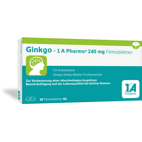 GINKGO-1A Pharma 240 mg Filmtabletten GINKGO-1A Pharma 240 mg Filmtabletten