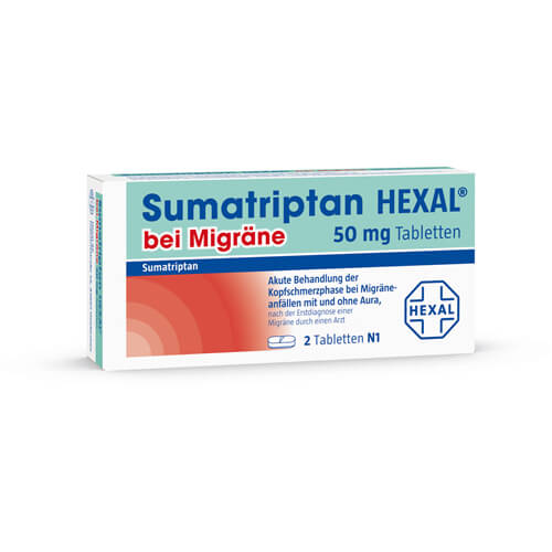 SUMATRIPTAN HEXAL bei Migräne 50 mg Tabletten SUMATRIPTAN HEXAL bei Migräne 50 mg Tabletten