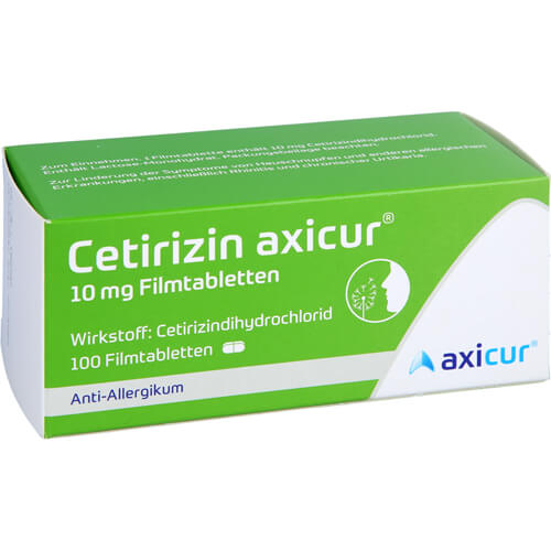 CETIRIZIN axicur 10 mg Filmtabletten CETIRIZIN axicur 10 mg Filmtabletten