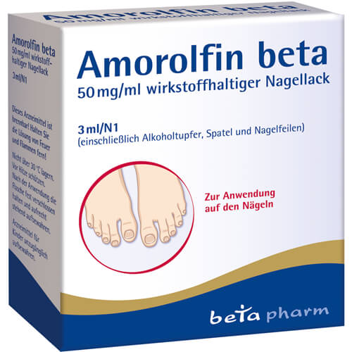 AMOROLFIN beta 50 mg/ml wirkstoffhalt.Nagellack AMOROLFIN beta 50 mg/ml wirkstoffhalt.Nagellack