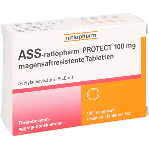 ASS-ratiopharm PROTECT 100 mg magensaftr.Tabletten ASS-ratiopharm PROTECT 100 mg magensaftr.Tabletten