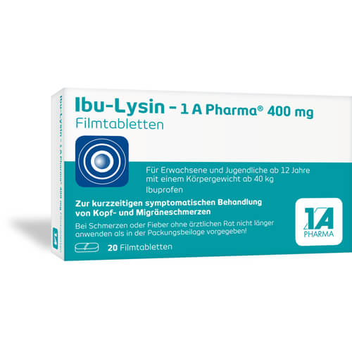 IBU-LYSIN 1A Pharma 400 mg Filmtabletten IBU-LYSIN 1A Pharma 400 mg Filmtabletten