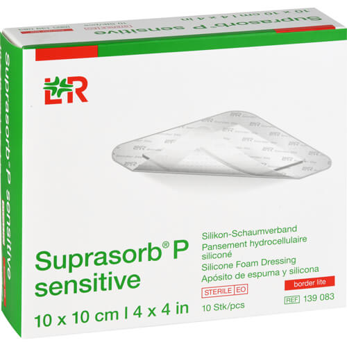 SUPRASORB P sensitive PU-Schaumv.bor.lite 10x10cm SUPRASORB P sensitive PU-Schaumv.bor.lite 10x10cm