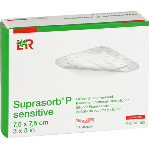SUPRASORB P sensitive PU-Schaumv.bor.lite 7,5x7,5 SUPRASORB P sensitive PU-Schaumv.bor.lite 7,5x7,5