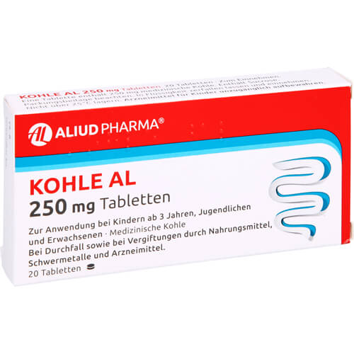 Kohle AL 250 mg Tabletten bei Durchfall Kohle AL 250 mg Tabletten bei Durchfall