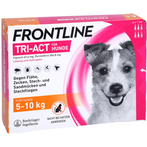 FRONTLINE Tri-Act Lsg.z.Auftropfen f.Hunde 5-10 kg FRONTLINE Tri-Act Lsg.z.Auftropfen f.Hunde 5-10 kg