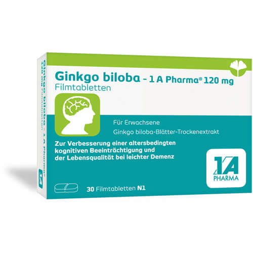 GINKGO BILOBA-1A Pharma 120 mg Filmtabletten GINKGO BILOBA-1A Pharma 120 mg Filmtabletten