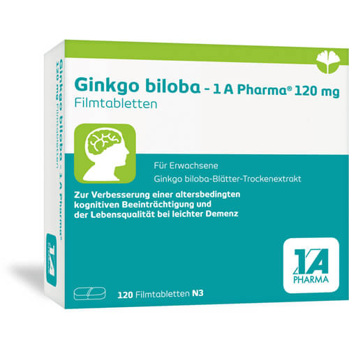 GINKGO BILOBA-1A Pharma 120 mg Filmtabletten GINKGO BILOBA-1A Pharma 120 mg Filmtabletten