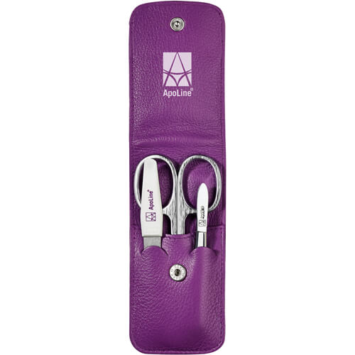APOLINE Manicure Etui 3teilig lila APOLINE Manicure Etui 3teilig lila