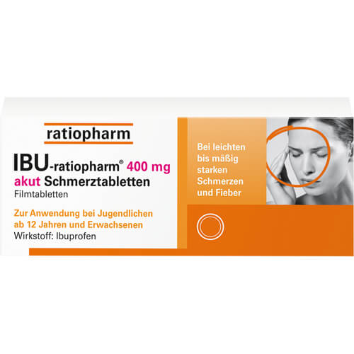 IBU-RATIOPHARM 400 mg akut Schmerztbl.Filmtabl. IBU-RATIOPHARM 400 mg akut Schmerztbl.Filmtabl.