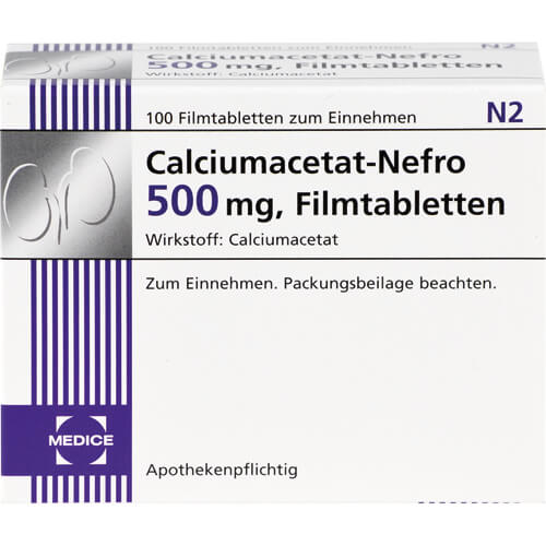 CALCIUMACETAT NEFRO 500 mg Filmtabletten CALCIUMACETAT NEFRO 500 mg Filmtabletten