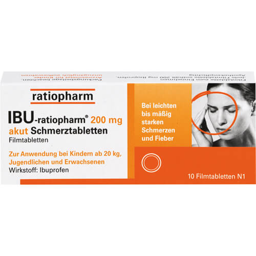 IBU-RATIOPHARM 200 mg akut Schmerztbl.Filmtabl. IBU-RATIOPHARM 200 mg akut Schmerztbl.Filmtabl.