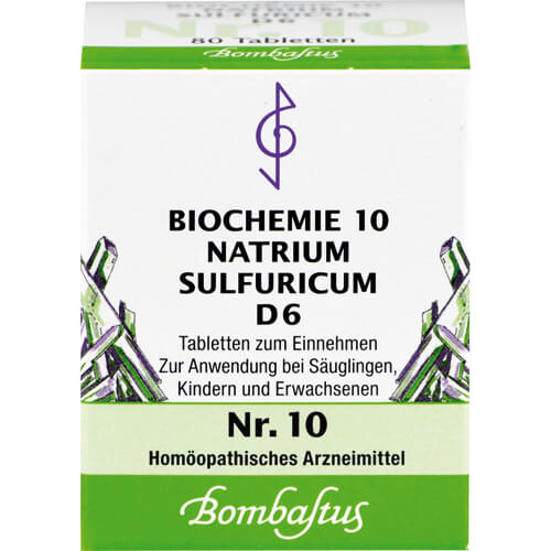 BIOCHEMIE 10 Natrium sulfuricum D 6 Tabletten BIOCHEMIE 10 Natrium sulfuricum D 6 Tabletten
