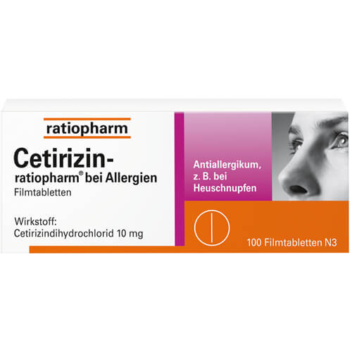 CETIRIZIN-ratiopharm bei Allergien 10 mg Filmtabl. CETIRIZIN-ratiopharm bei Allergien 10 mg Filmtabl.