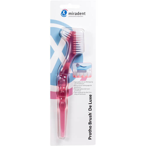 MIRADENT Prothesenbürste Protho Brush pink trans. MIRADENT Prothesenbürste Protho Brush pink trans.