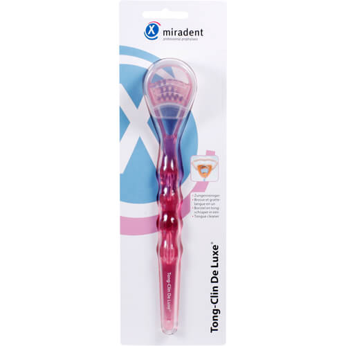 MIRADENT Zungenreiniger Tong-Clin de L.pink trans. MIRADENT Zungenreiniger Tong-Clin de L.pink trans.