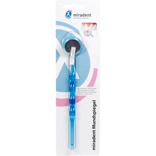 MIRADENT Mundspiegel beschlagsfrei blau transp. MIRADENT Mundspiegel beschlagsfrei blau transp.