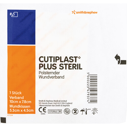 CUTIPLAST Plus steril 7,8x10 cm Verband CUTIPLAST Plus steril 7,8x10 cm Verband