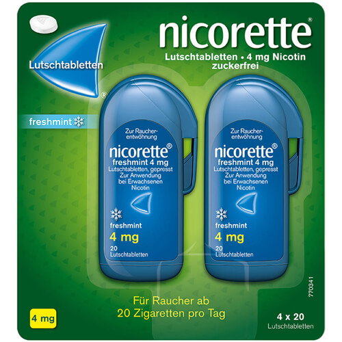 NICORETTE freshmint 4 mg Lutschtabletten gepresst NICORETTE freshmint 4 mg Lutschtabletten gepresst