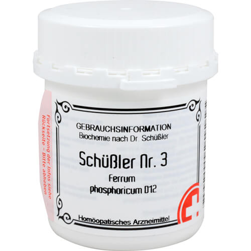 SCHÜSSLER NR.3 Ferrum phosphoricum D 12 Tabletten SCHÜSSLER NR.3 Ferrum phosphoricum D 12 Tabletten