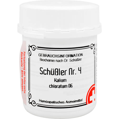 SCHÜSSLER NR.4 Kalium chloratum D 6 Tabletten SCHÜSSLER NR.4 Kalium chloratum D 6 Tabletten