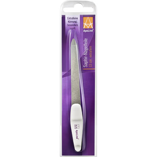 APOLINE Nagelfeile Saphir 13 cm extrafein verchro. APOLINE Nagelfeile Saphir 13 cm extrafein verchro.