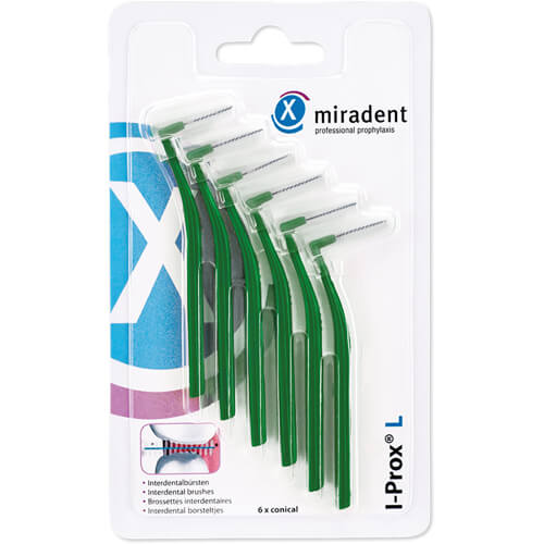 MIRADENT Interdentalbürste I-Prox L 0,7 mm grün MIRADENT Interdentalbürste I-Prox L 0,7 mm grün