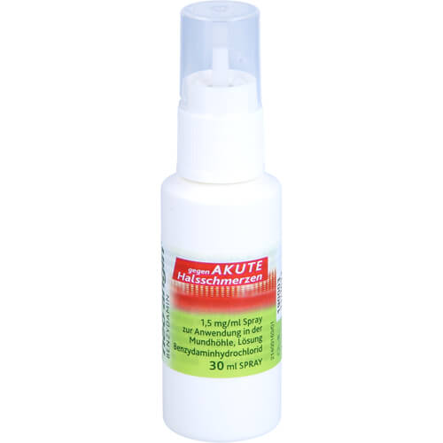 NEO-ANGIN Benzydamin Spray gegen akute Halsschmer. NEO-ANGIN Benzydamin Spray gegen akute Halsschmer.