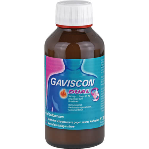 GAVISCON Dual 500mg/213mg/325mg Suspension z.Einn. GAVISCON Dual 500mg/213mg/325mg Suspension z.Einn.