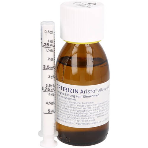 CETIRIZIN Aristo Allergiesaft 1 mg/ml Lsg.z.Einn. CETIRIZIN Aristo Allergiesaft 1 mg/ml Lsg.z.Einn.