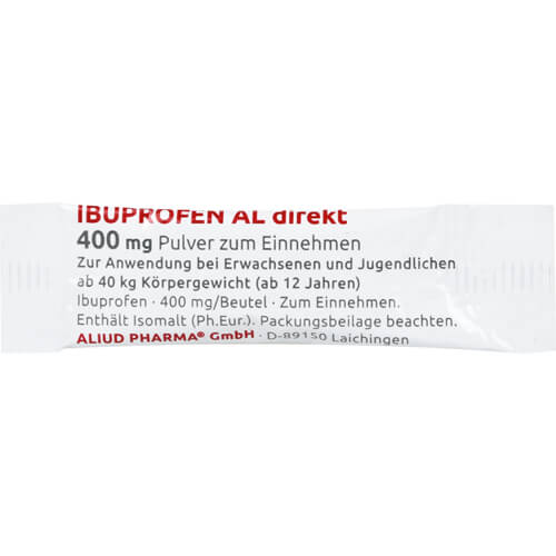 Ibuprofen AL direkt 400 mg Pulver bei Fieber und Schmerzen Ibuprofen AL direkt 400 mg Pulver bei Fieber und Schmerzen