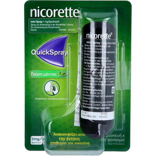 NICORETTE Mint Spray 1 mg/Sprühstoß NICORETTE Mint Spray 1 mg/Sprühstoß
